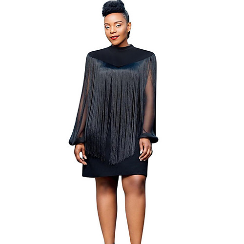 

Women's Two Piece Dress - Solid Colored Black S M L XL