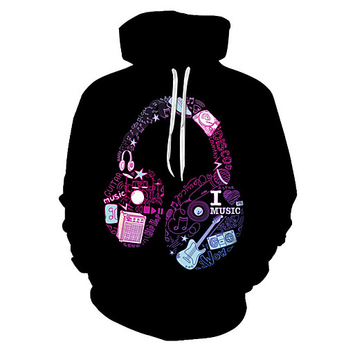 

Men's Casual / Street chic Hoodie - Geometric / Color Block / 3D Rainbow US32 / UK32 / EU40