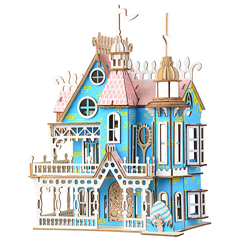 

3D Puzzle Jigsaw Puzzle Model Building Kit Castle Famous buildings DIY Wooden Natural Wood 174 pcs Kid's Girls' Toy Gift / Wooden Model