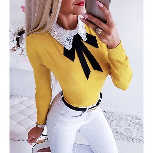 

Women's Daily Blouse - Solid Colored White