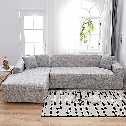

сплошной серый принт пылезащитный всесильный чехлы на диван эластичный чехол для дивана супер мягкий чехол из ткани с одной бесплатной наволочкой