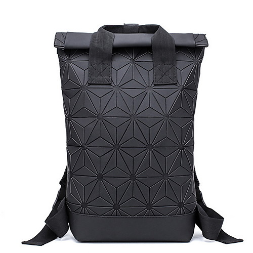 

Large Capacity Nylon Zipper Commuter Backpack Daily Black / Gray