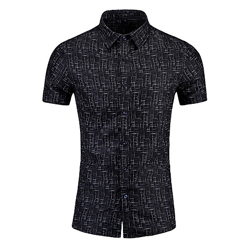 

Men's Daily Basic Shirt - Geometric Black