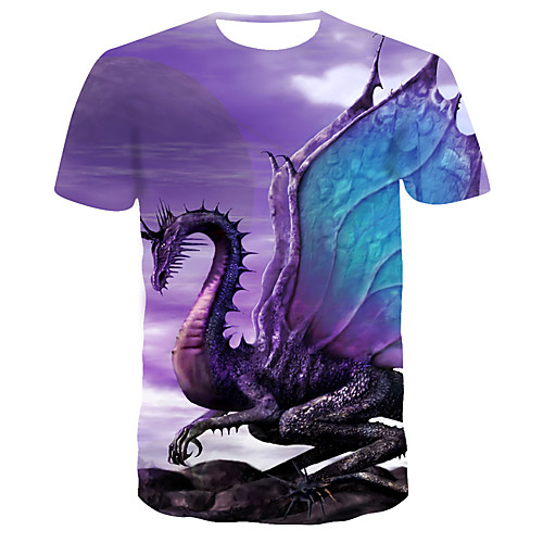 

Men's Daily T-shirt - 3D Print Purple