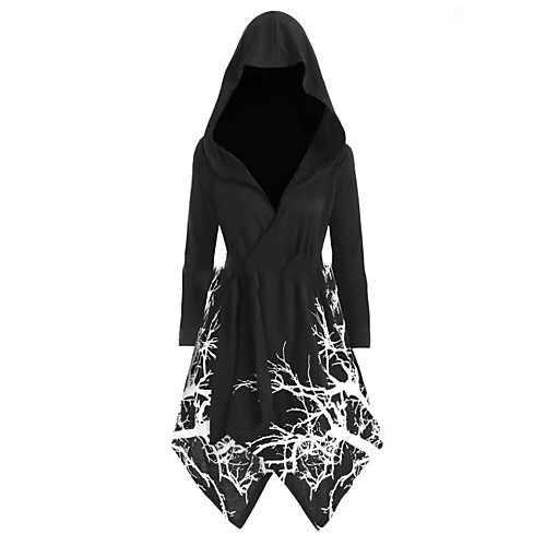 

Men's Casual Hoodie / Sweatshirt - Floral Black US32 / UK32 / EU40