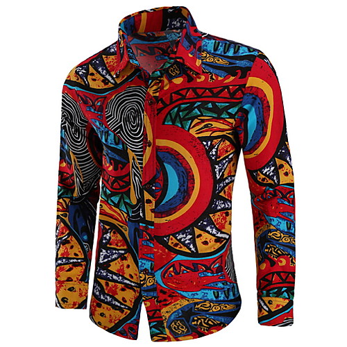 

Men's Daily Shirt - Geometric Red