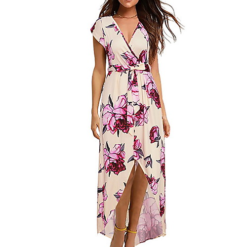 

Women's A Line Dress - Geometric Yellow Blue Red S M L XL