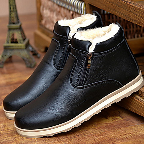 

Men's Combat Boots Leather Fall & Winter Boots Booties / Ankle Boots Black / Dark Brown / Yellow