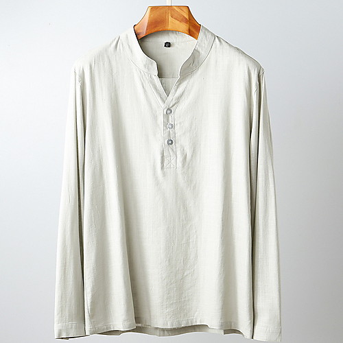 

Men's Daily Blouse - Solid Colored White