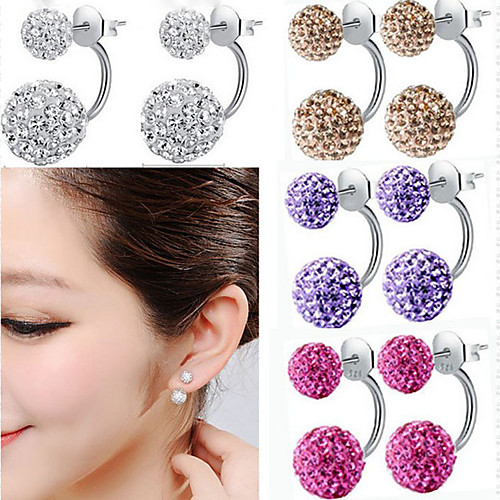 

Women's Earrings Classic Mini Earrings Jewelry Black / White / Champagne For Christmas Party Anniversary Carnival Festival 1 Pair