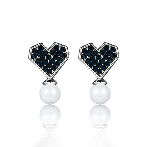 

Women's Earrings Classic Mini Earrings Jewelry Black / White For Christmas Party Anniversary Carnival Festival 1 Pair