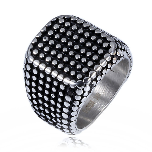 

Men's Band Ring 1pc Silver Titanium Steel Geometric Punk Trendy Daily Jewelry Geometrical Hope Cool