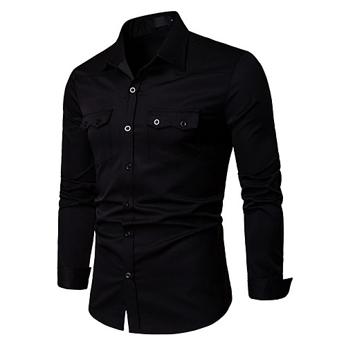 

Men's Daily Shirt - Solid Colored Black