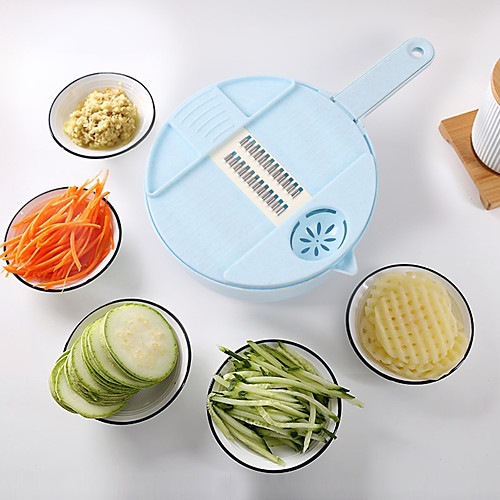 

Magic Multifunctional Rotate Vegetable Cutter With Drain Basket Kitchen Veggie Fruit Shredder Grater Slicer