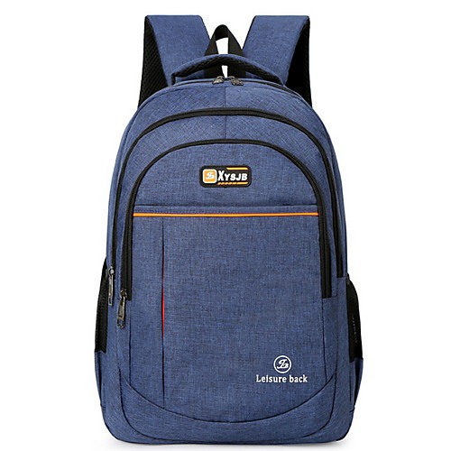 

Large Capacity Polyester Zipper Commuter Backpack Daily Black / Blue / Red