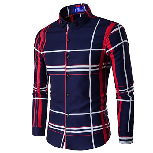 

Men's Daily Shirt - Striped Navy Blue