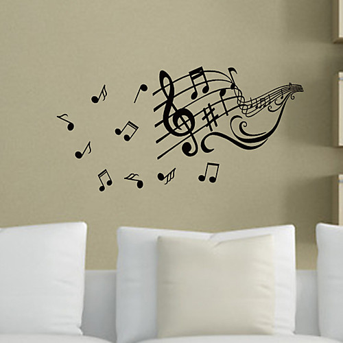 фото Творческие музыкальные ноты декоративные наклейки на стену - плоские стикеры на стенах персонажи / фигуры кабинет / офис / крытый lightinthebox