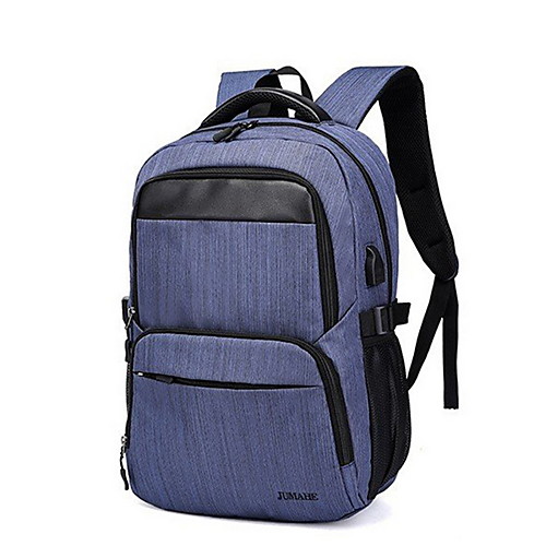 

Large Capacity Oxford Zipper Commuter Backpack Daily Black / Blue / Gray