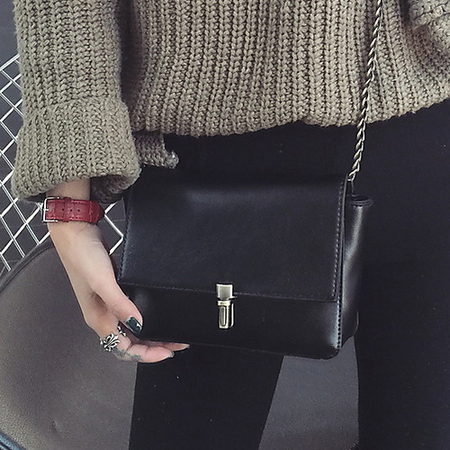 

Women's PU Crossbody Bag Solid Color Black / Brown / Dark Gray