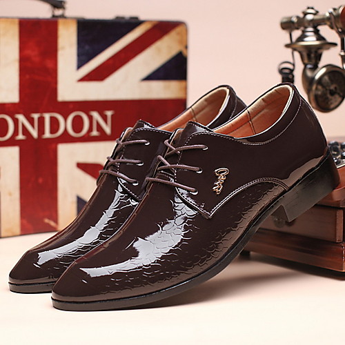 

Men's Comfort Shoes PU Fall & Winter Oxfords Black / Dark Brown / White