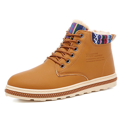 

Men's Comfort Shoes PU Fall & Winter Boots Booties / Ankle Boots Black / Blue / Khaki