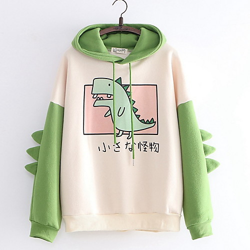

Women's Basic Hoodie - Color Block Green One-Size