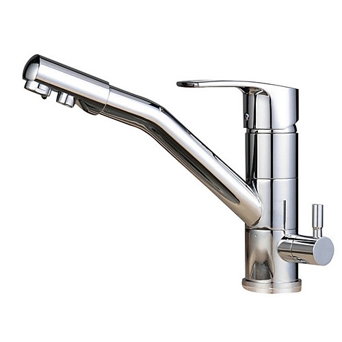 

Kitchen faucet - Two Handles One Hole Electroplated Standard Spout Centerset Contemporary Kitchen Taps