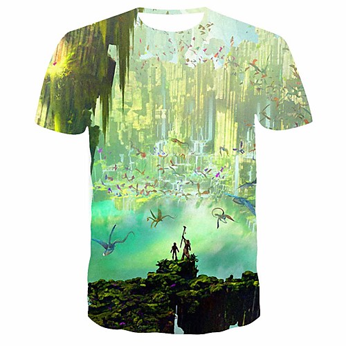 

Men's Daily T-shirt - 3D Print Green