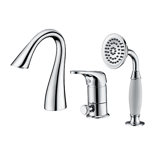 

Смеситель для ванны - Современный Хром Керамический клапан Bath Shower Mixer Taps