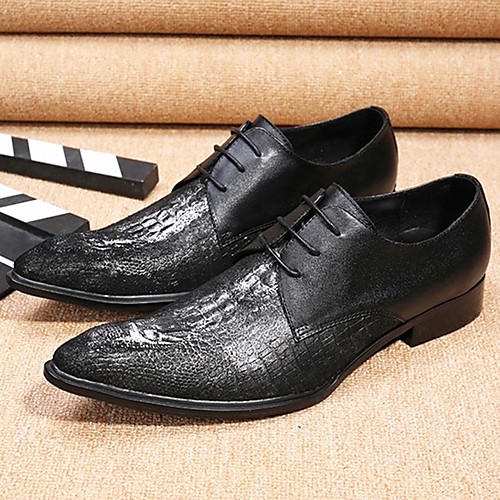 

Men's Novelty Shoes Nappa Leather Spring & Summer / Fall & Winter Casual / British Oxfords Non-slipping Black / Party & Evening