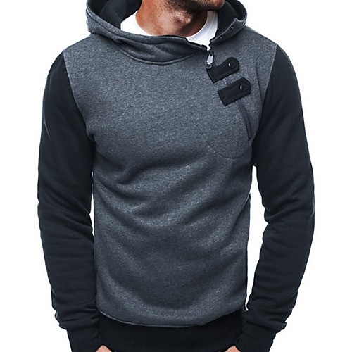 

Men's Casual Hoodie - Color Block Black US32 / UK32 / EU40