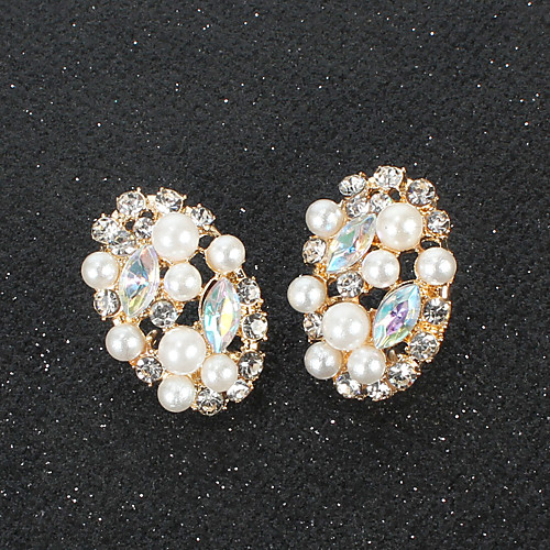 

Women's Pearl Drop Earrings Geometrical Love Statement Imitation Pearl Earrings Jewelry White For Wedding Party 1 Pair