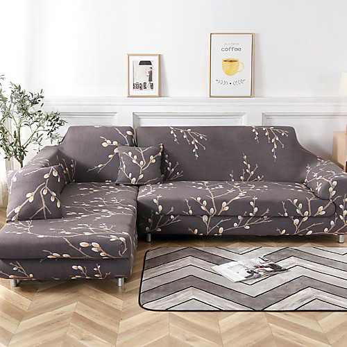 

Plum Blossom Bear Print Dustproof All-powerful Slipcovers Stretch Sofa Cover Super Soft Fabric Couch Cover with One Free Pillow Case