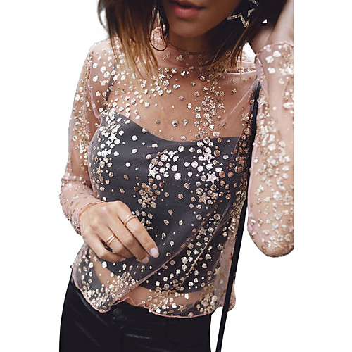 

Women's Daily Blouse - Color Block Black