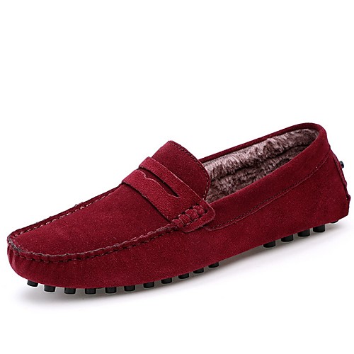 

Men's Moccasin PU Fall & Winter Loafers & Slip-Ons Black / Yellow / Red