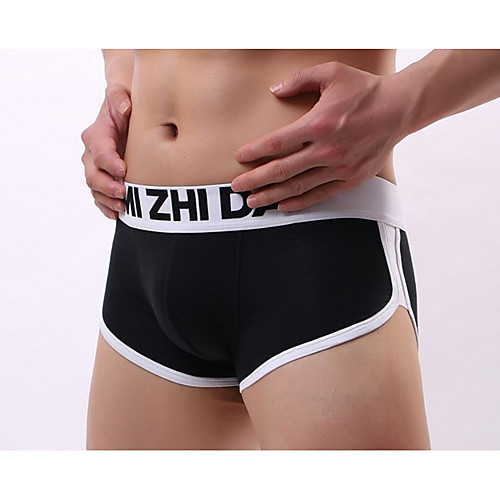 

Men's Basic Briefs Underwear Mid Waist Black White Blue M L XL