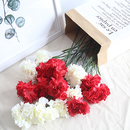 

искусственный цветок гвоздика украшение дома свадебный праздник поддельный цветок 1 палка