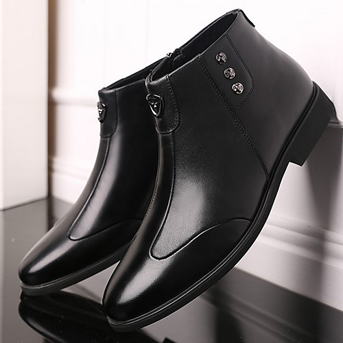 

Men's Combat Boots PU Fall & Winter Boots Black
