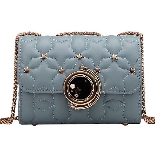 

Women's Chain PU Crossbody Bag Solid Color Black / White / Yellow