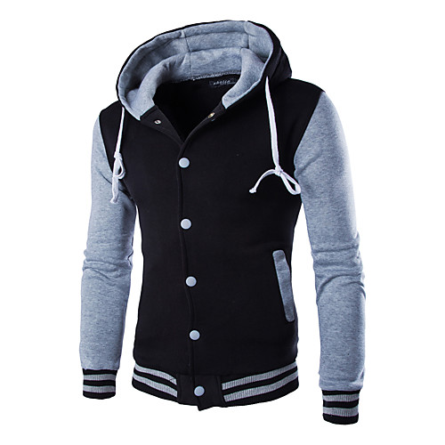 

Men's Casual Hoodie - Color Block Wine US32 / UK32 / EU40