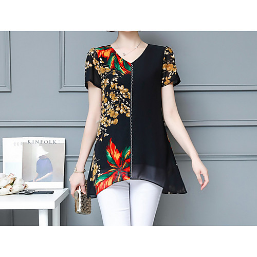

Women's Daily T-shirt - Geometric Yellow