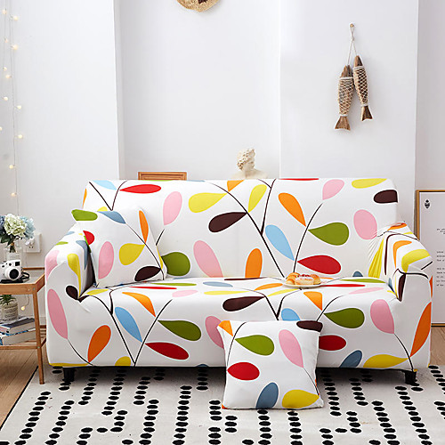 

Colours Print Dustproof All-powerful Slipcovers Stretch Sofa Cover Super Soft Fabric Couch Cover with One Free Pillow Case