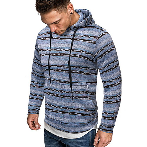 

Men's Basic Hoodie - Striped Wine US32 / UK32 / EU40