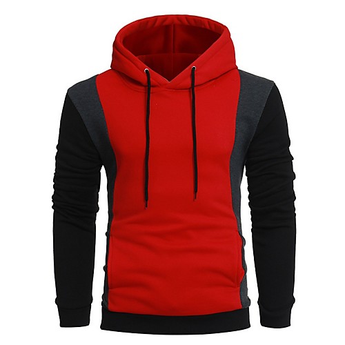 

Men's Casual Hoodie - Color Block Black US32 / UK32 / EU40