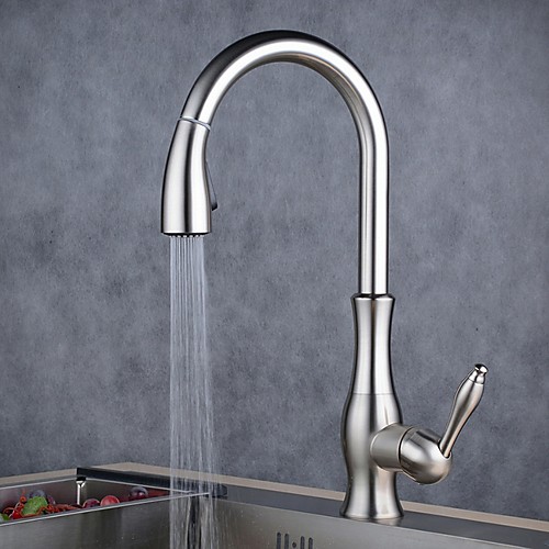 

Kitchen faucet - Single Handle One Hole Electroplated Pull-out / ­Pull-down Centerset Contemporary Kitchen Taps