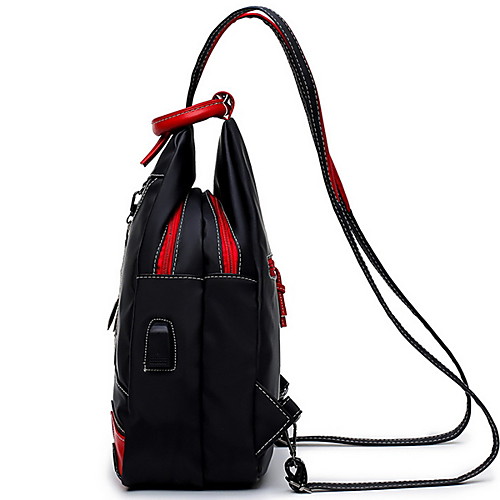 

Large Capacity Oxford Zipper Commuter Backpack Daily Black