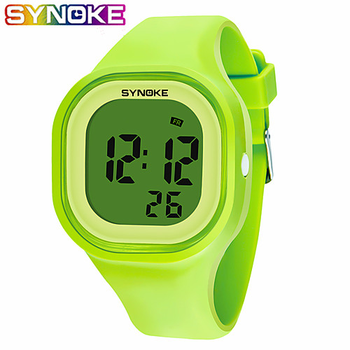

SYNOKE Digital Watch Digital Sporty Stylish Silicone 30 m Water Resistant / Waterproof Calendar / date / day LCD Digital Outdoor Fashion - Black White Yellow