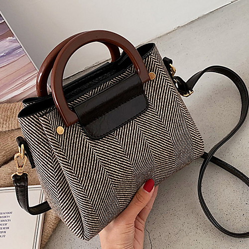 

Women's Zipper Cowhide Top Handle Bag Solid Color Black / Green / Coffee