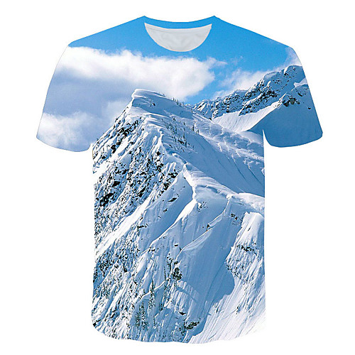 

Men's Daily T-shirt - 3D Print Blue