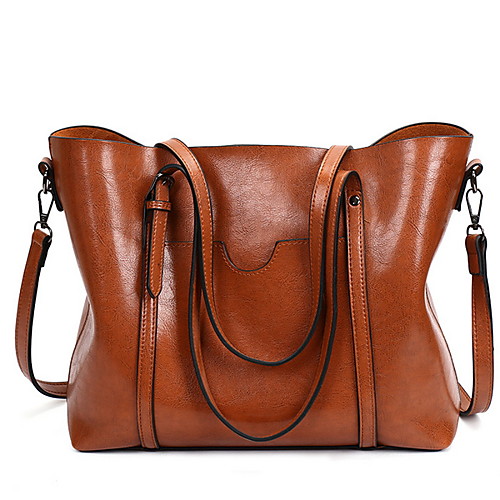 

Women's Zipper PU Top Handle Bag Black / Brown / Royal Blue